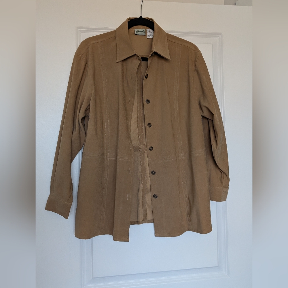 Penmans Beige/Tan Button Up Top, Men's Medium